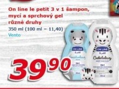 Šampon, mycí a sprchový gel 3v1 dětský On Line