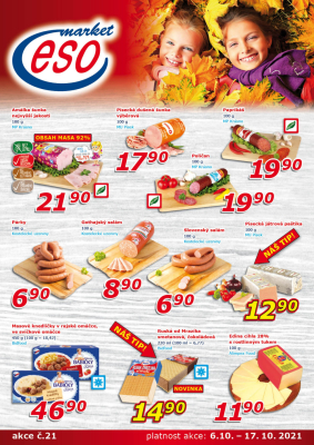 akční leták ESO MARKET 6.10.2021-17.10.2021