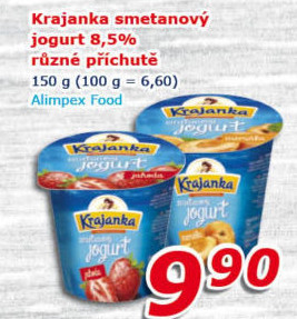 Jogurt smetanový ochucený Krajanka