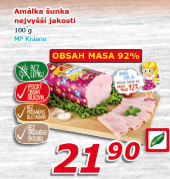 Šunka Amálka nejvyšší jakosti Krásno