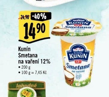 Kunín Smetana na vaření 12%