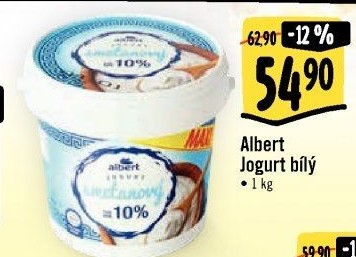 Bílý jogurt smetanový Albert