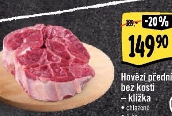 Hovězí přední bez kosti - kližka