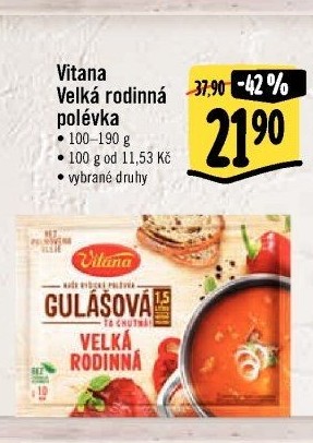 Instantní polévka Velká rodinná Vitana