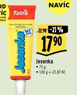 Mléko kondenzované Jesenka Tatra