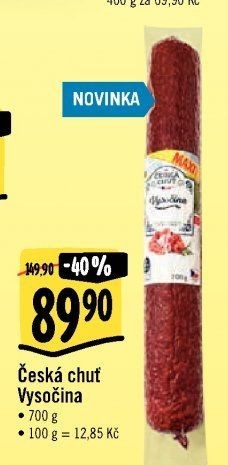 Salám Vysočina Česká chuť