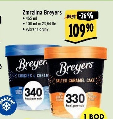 Zmrzlina proteinová v kelímku Breyers Delights