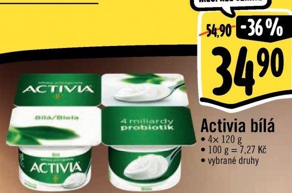 Bílý jogurt Activia Danone