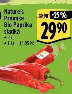 Paprika červená bio Nature'