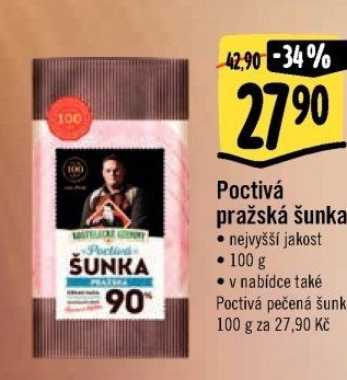 Poctivá pražská šunka nejvyšší jakosti Kostelecké uzeniny