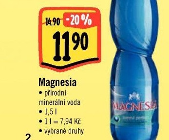 Přírodní voda Magnesia