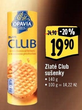 Sušenky Zlaté Club Opavia