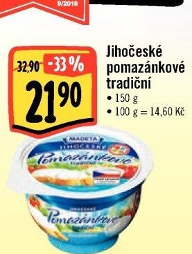 Tradiční pomazánkové Jihočeské Madeta