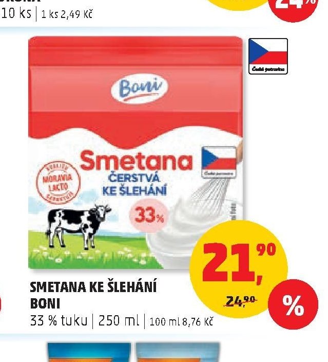 SMETANA KE ŠLEHÁNÍ BONI