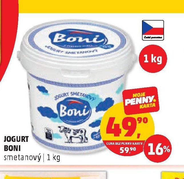 Jogurt Boni smetanový 1 kg