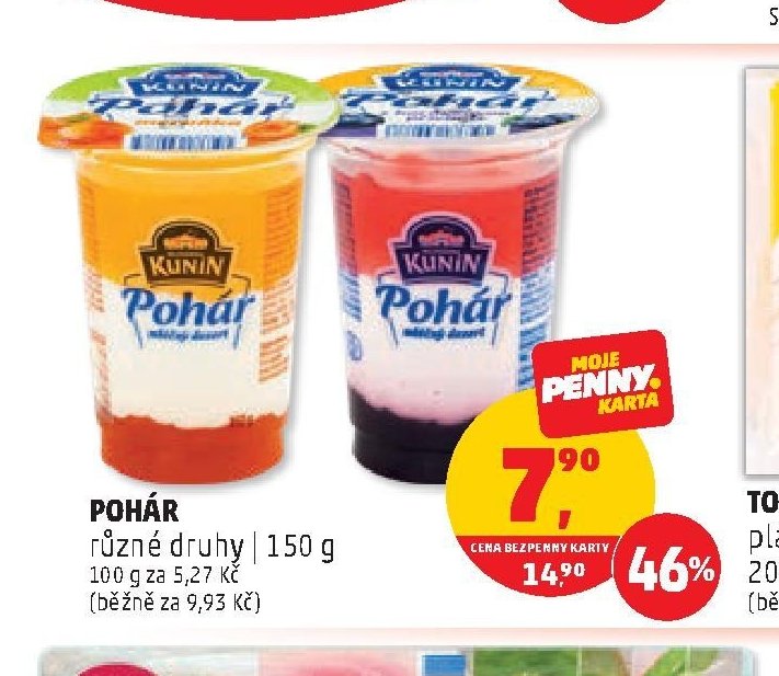 Pohár různé druhy 150 g