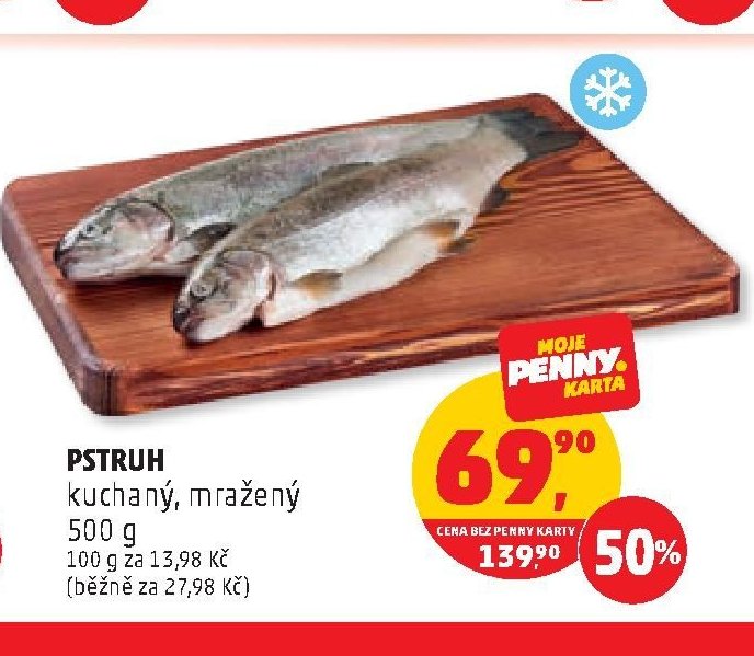 Pstruh kuchaný, mražený 500 g