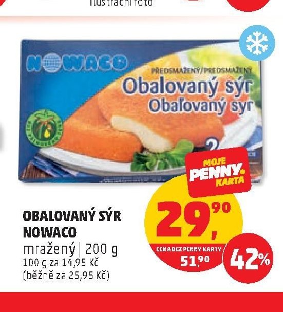 Obalovaný sýr Nowaco mražený 200 g