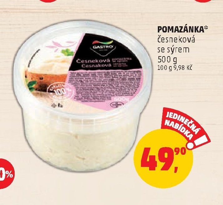 POMAZÁNKA* česneková se sýrem 500 g