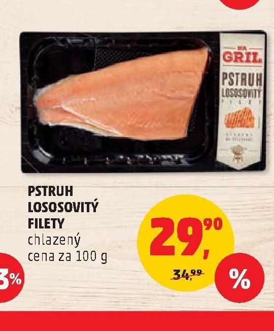 PSTRUH LOSOSOVITÝ FILETY chlazený