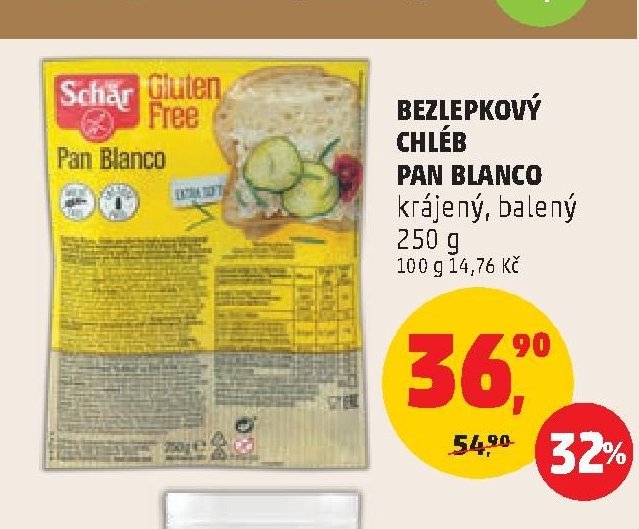BEZLEPKOVÝ CHLÉB PAN BLANCO