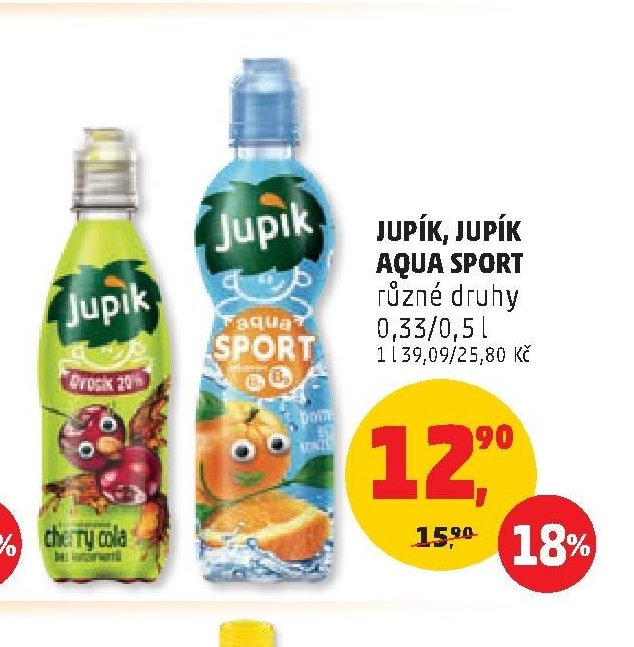 JUPÍK, JUPÍK AQUA SPORT různé druhy