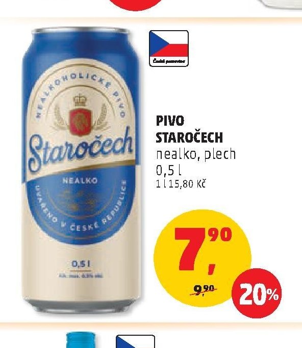 PIVO STAROČECH nealko, plech 0,5 l