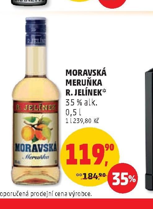 MORAVSKÁ MERUŇKA R. JELÍNEK 35 % alk. 0,5 l