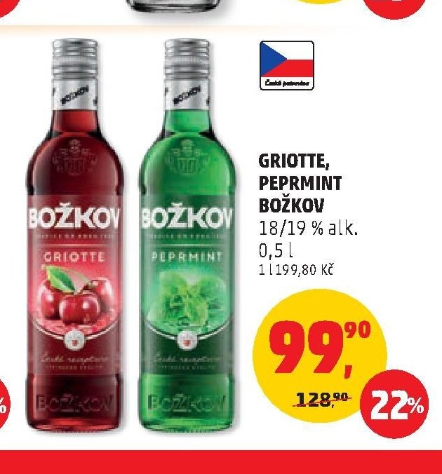 GRIOTTE, PEPRMINT BOŽKOV 18/19 % alk. 0,5 l