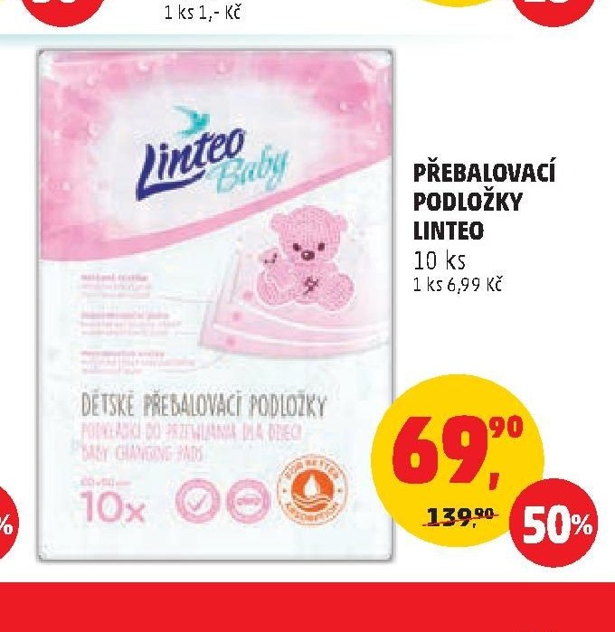 Přebalovací podložky Linteo