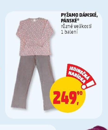 PYŽAMO DÁMSKÉ, PÁNSKÉ