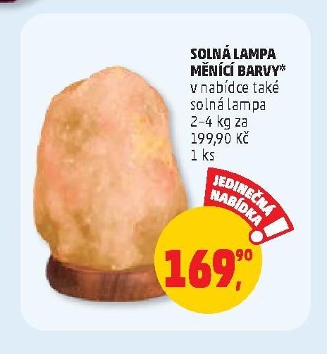 SOLNÁ LAMPA MĚNÍCÍ BARVY