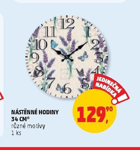 NÁSTĚNNÉ HODINY 34 CM