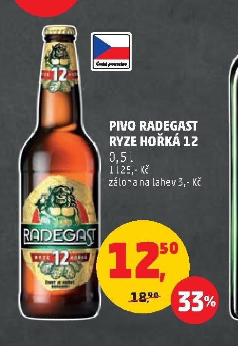 Pivo Radegast Ryze hořká 12