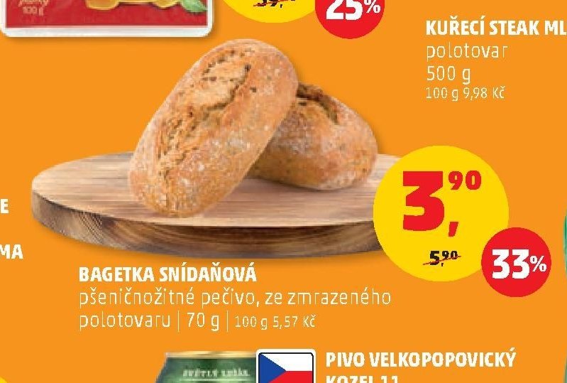 Bagetka snídaňová