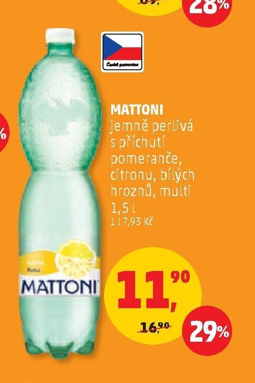 Mattoni jemně perlivá s příchutí