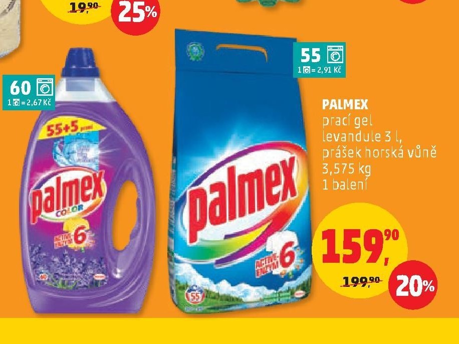 Palmex prací gel levandule 3 l