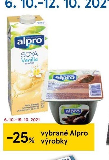 vybrané Alpro výrobky
