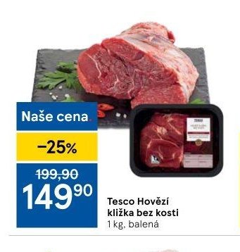 Tesco Hovězí kližka bez kosti