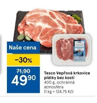 Tesco Vepřová krkovice plátky bez kosti