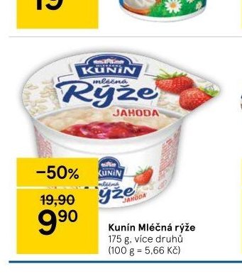 Kunín Mléčná rýže