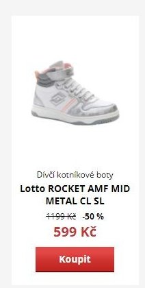Dívčí kotníkové boty Lotto ROCKET AMF MID METAL CL SL