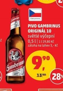 PIVO GAMBRINUS ORIGINÁL 10