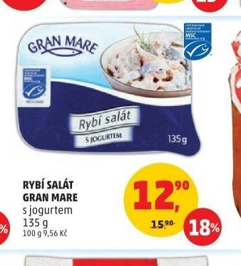 RYBÍ SALÁT GRAN MARE s jogurtem 135 g