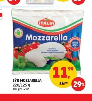 SÝR MOZZARELLA 220/125 g
