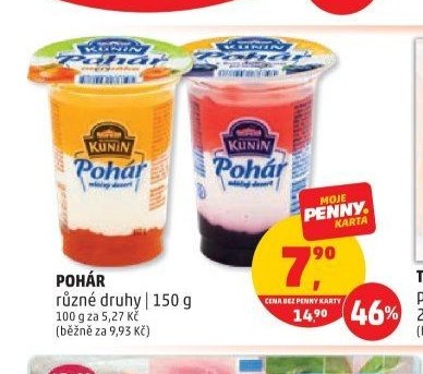 Pohár různé druhy
