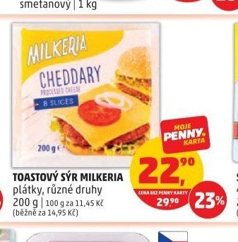 Toastový sýr Milkeria