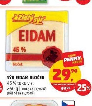 Sýr Eidam bloček