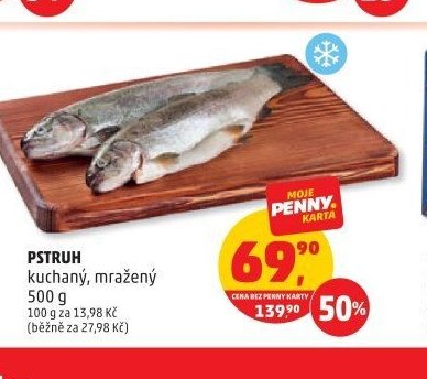 Pstruh kuchaný, mražený