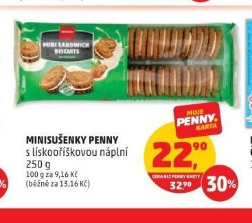 MINISUŠENKY PENNY s lískooříškovou náplní